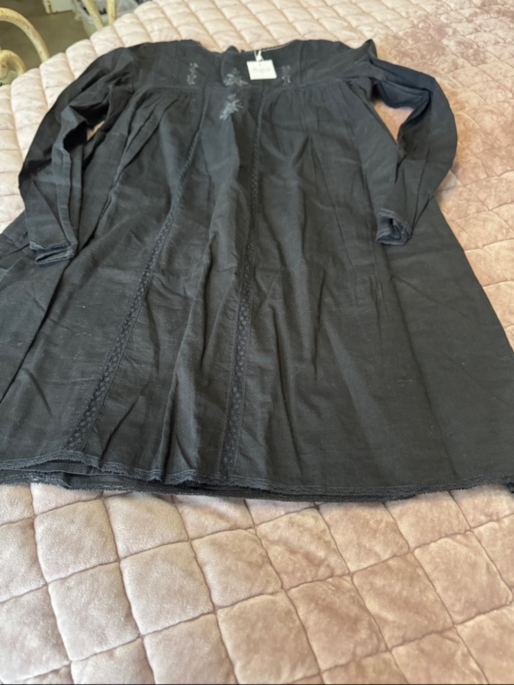 Bonpoint Black Long-Sleeve Girls Dress